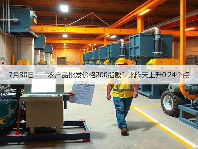 7月30日:“农产品批发价格200指数”比昨天上升0.24个点(图3) 7月30日:“农产品批发价格200指数”比昨天上升0.24个点(图3)
