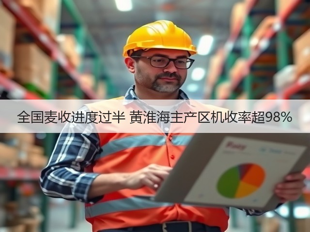 全国麦收进度过半 黄淮海主产区机收率超98%(图2) 全国麦收进度过半 黄淮海主产区机收率超98%(图2)