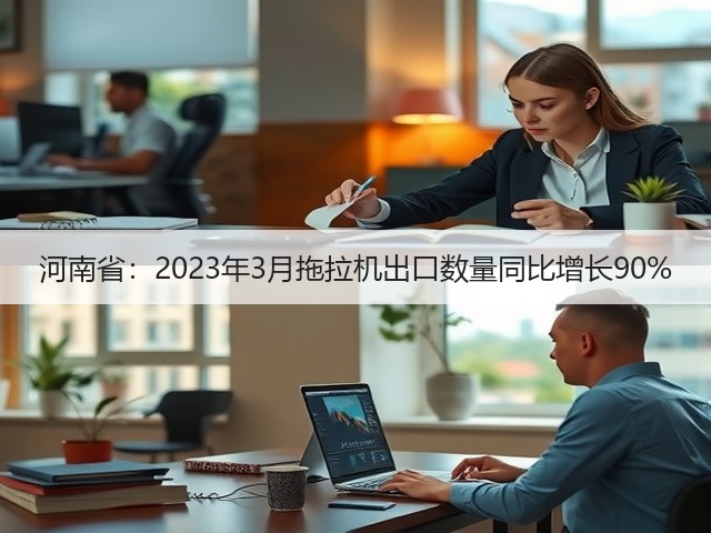 河南省：2023年3月拖拉机出口数量同比增长90%(图1)