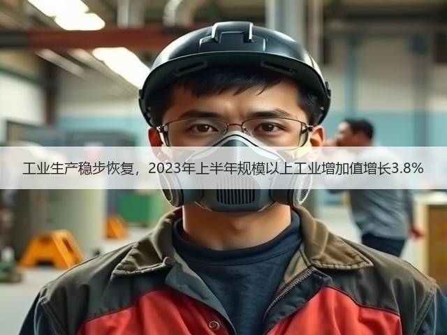 工业生产稳步恢复，2023年上半年规模以上工业增加值增长3.8%(图1)