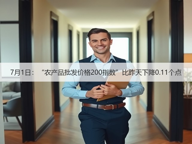 7月1日:“农产品批发价格200指数”比昨天下降0.11个点(图1) 7月1日:“农产品批发价格200指数”比昨天下降0.11个点(图1)