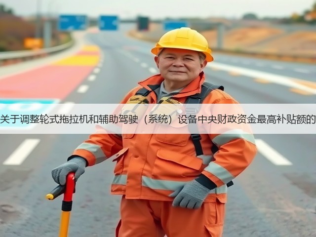 新疆关于调整轮式拖拉机和辅助驾驶（系统）设备中央财政资金最高补贴额的通知(图1)