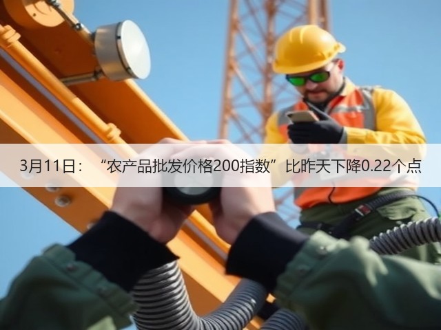 3月11日:“农产品批发价格200指数”比昨天下降0.22个点(图1) 3月11日:“农产品批发价格200指数”比昨天下降0.22个点(图1)