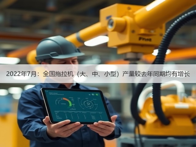 2022年7月:全国拖拉机(大、中、小型)产量较去年同期均有增长(图1) 2022年7月:全国拖拉机(大、中、小型)产量较去年同期均有增长(图1)