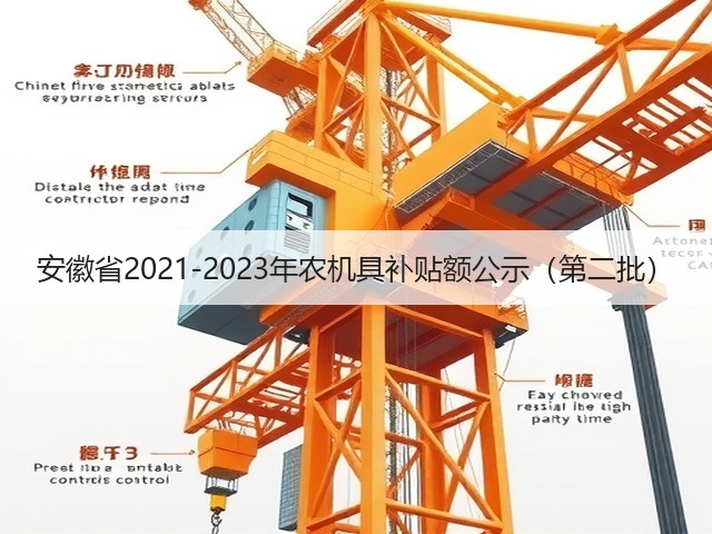 安徽省2021-2023年农机具补贴额公示(第二批)(图3) 安徽省2021-2023年农机具补贴额公示(第二批)(图3)