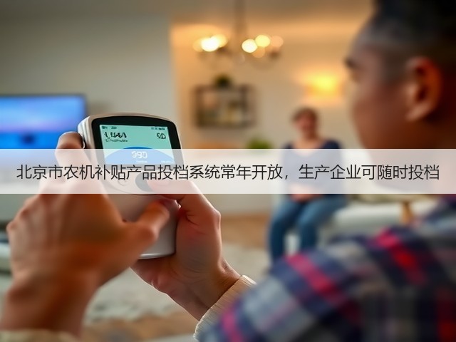 北京市农机补贴产品投档系统常年开放,生产企业可随时投档(图1) 北京市农机补贴产品投档系统常年开放,生产企业可随时投档(图1)
