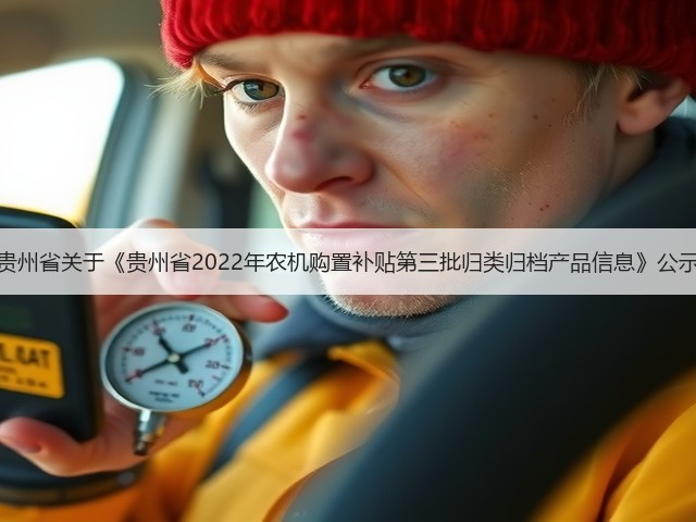 贵州省关于《贵州省2022年农机购置补贴第三批归类归档产品信息》公示(图1)