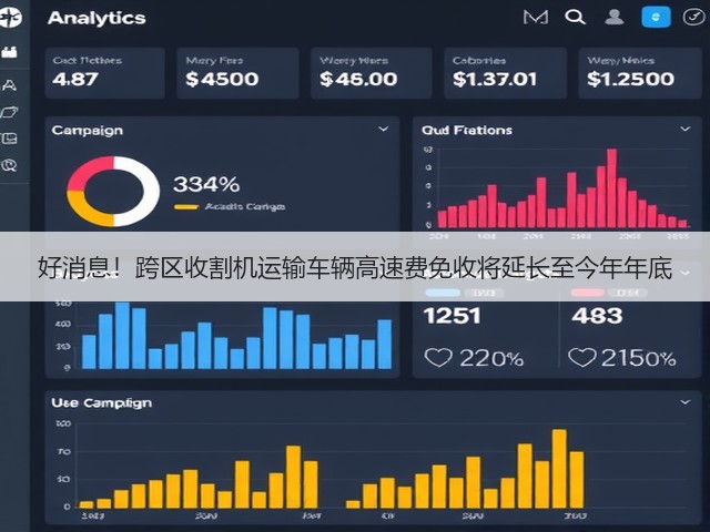 好消息!跨区收割机运输车辆高速费免收将延长至今年年底(图1) 好消息!跨区收割机运输车辆高速费免收将延长至今年年底(图1)