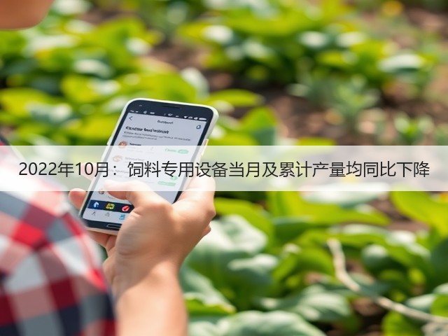 2022年10月:饲料专用设备当月及累计产量均同比下降(图2) 2022年10月:饲料专用设备当月及累计产量均同比下降(图2)