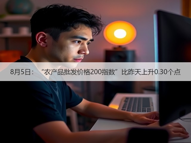 8月5日：“农产品批发价格200指数”比昨天上升0.30个点(图1)