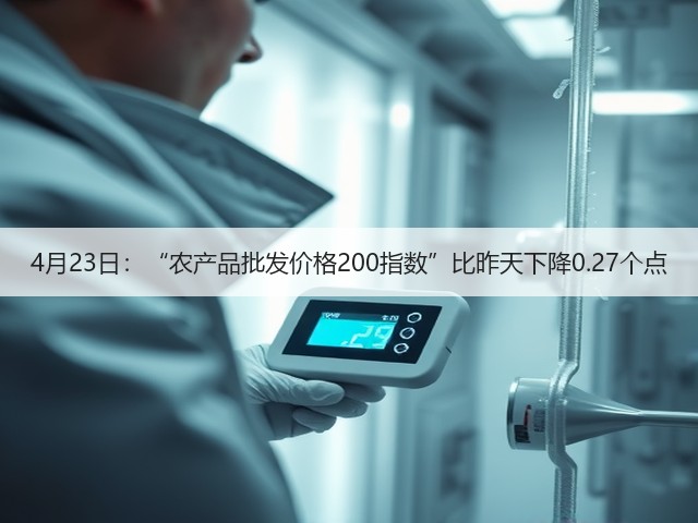 4月23日:“农产品批发价格200指数”比昨天下降0.27个点(图2) 4月23日:“农产品批发价格200指数”比昨天下降0.27个点(图2)