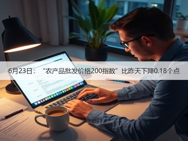 6月23日：“农产品批发价格200指数”比昨天下降0.18个点(图1)