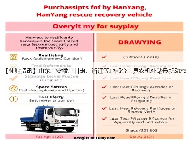 【补贴资讯】山东、安徽、甘肃、浙江等地部分市县农机补贴最新动态(图1) 【补贴资讯】山东、安徽、甘肃、浙江等地部分市县农机补贴最新动态(图1)
