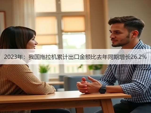 2023年:我国拖拉机累计出口金额比去年同期增长26.2%(图3) 2023年:我国拖拉机累计出口金额比去年同期增长26.2%(图3)