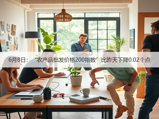 6月8日:“农产品批发价格200指数”比昨天下降0.02个点(图1) 6月8日:“农产品批发价格200指数”比昨天下降0.02个点(图1)