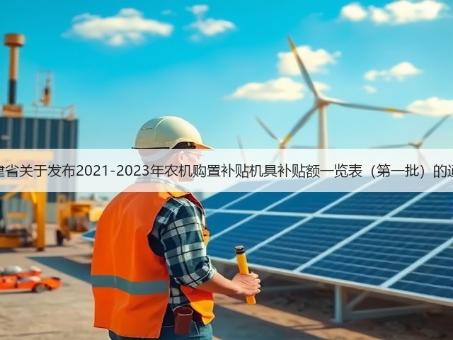 福建省关于发布2021-2023年农机购置补贴机具补贴额一览表(第一批)的通告(图1) 福建省关于发布2021-2023年农机购置补贴机具补贴额一览表(第一批)的通告(图1)