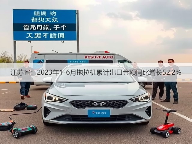 江苏省：2023年1-6月拖拉机累计出口金额同比增长52.2%(图2)