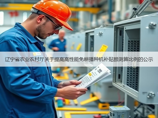 辽宁省农业农村厅关于提高高性能免耕播种机补贴额测算比例的公示(图1) 辽宁省农业农村厅关于提高高性能免耕播种机补贴额测算比例的公示(图1)