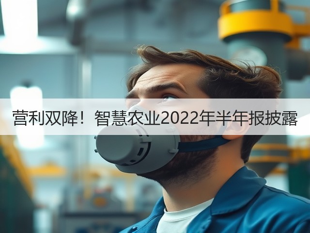 营利双降！智慧农业2022年半年报披露(图1)