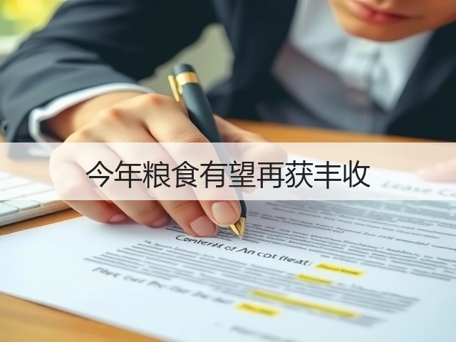 今年粮食有望再获丰收(图1) 今年粮食有望再获丰收(图1)