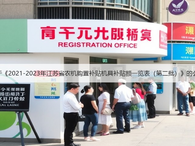 关于《2021-2023年江苏省农机购置补贴机具补贴额一览表(第二批)》的公示(图2) 关于《2021-2023年江苏省农机购置补贴机具补贴额一览表(第二批)》的公示(图2)