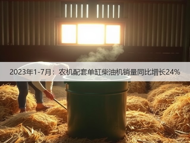 2023年1-7月：农机配套单缸柴油机销量同比增长24%(图3)