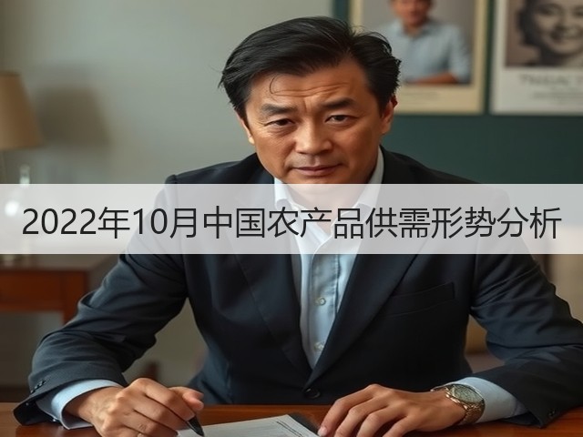 2022年10月中国农产品供需形势分析(图1) 2022年10月中国农产品供需形势分析(图1)