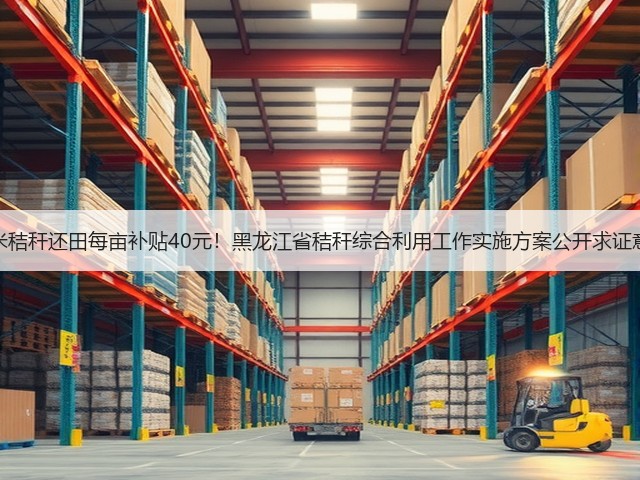 玉米秸秆还田每亩补贴40元！黑龙江省秸秆综合利用工作实施方案公开求证意见(图1)