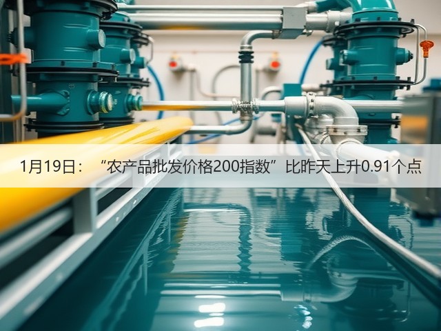1月19日：“农产品批发价格200指数”比昨天上升0.91个点(图1)