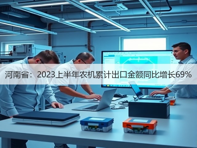 河南省：2023上半年农机累计出口金额同比增长69%(图1)