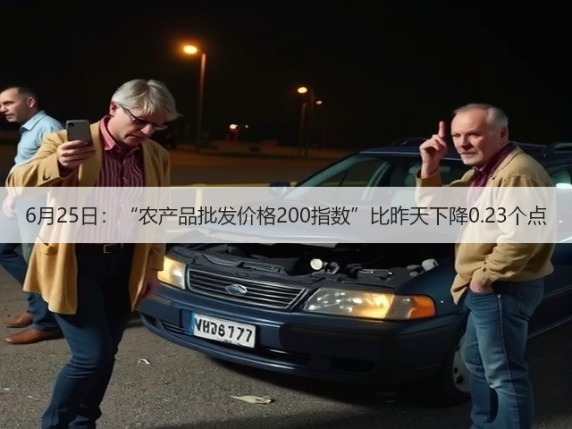 6月25日：“农产品批发价格200指数”比昨天下降0.23个点(图1)
