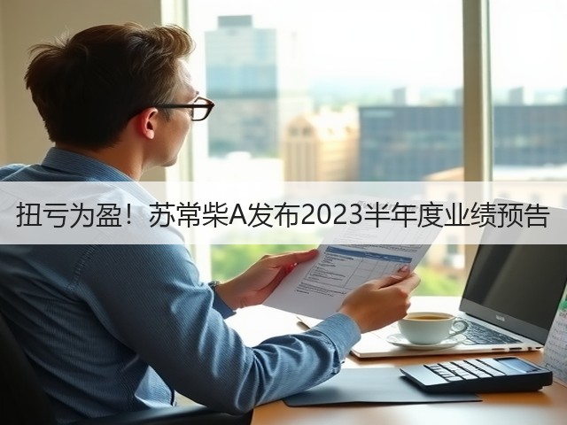 扭亏为盈！苏常柴A发布2023半年度业绩预告(图2)