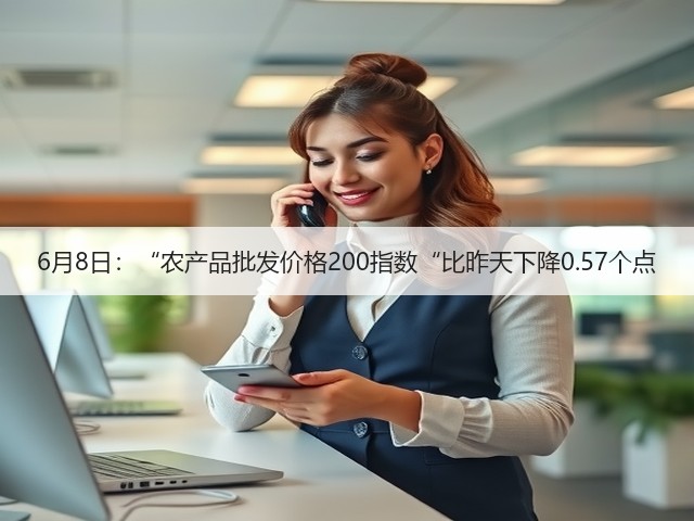 6月8日:“农产品批发价格200指数“比昨天下降0.57个点(图1) 6月8日:“农产品批发价格200指数“比昨天下降0.57个点(图1)
