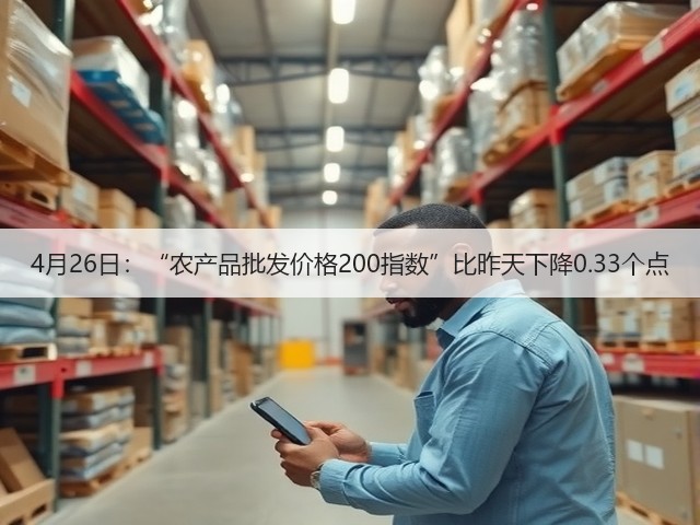 4月26日:“农产品批发价格200指数”比昨天下降0.33个点(图1) 4月26日:“农产品批发价格200指数”比昨天下降0.33个点(图1)