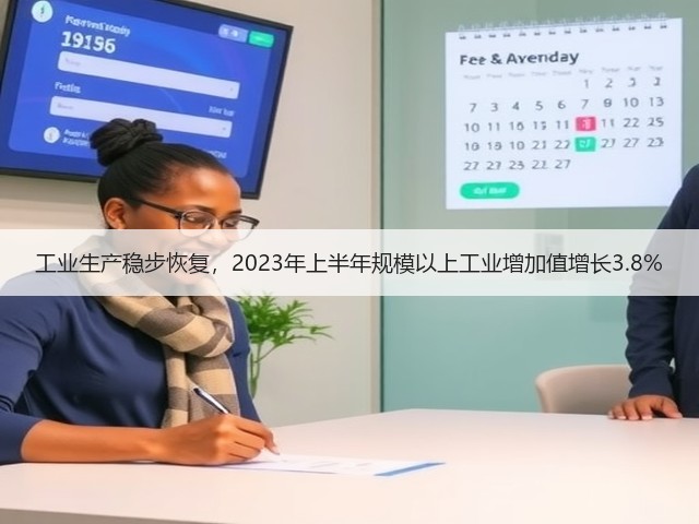 工业生产稳步恢复，2023年上半年规模以上工业增加值增长3.8%(图2)