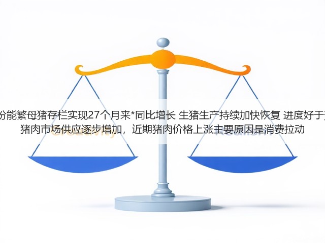 6月份能繁母猪存栏实现27个月来*同比增长 生猪生产持续加快恢复 进度好于预期 猪肉市场供应逐步增加,近期猪肉价格上涨主要原因是消费拉动(图3) 6月份能繁母猪存栏实现27个月来*同比增长 生猪生产持续加快恢复 进度好于预期 猪肉市场供应逐步增加,近期猪肉价格上涨主要原因是消费拉动(图3)