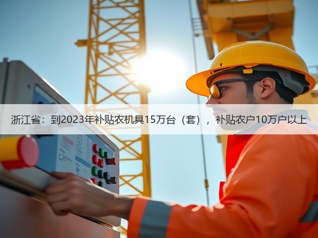 浙江省:到2023年补贴农机具15万台(套),补贴农户10万户以上(图3) 浙江省:到2023年补贴农机具15万台(套),补贴农户10万户以上(图3)