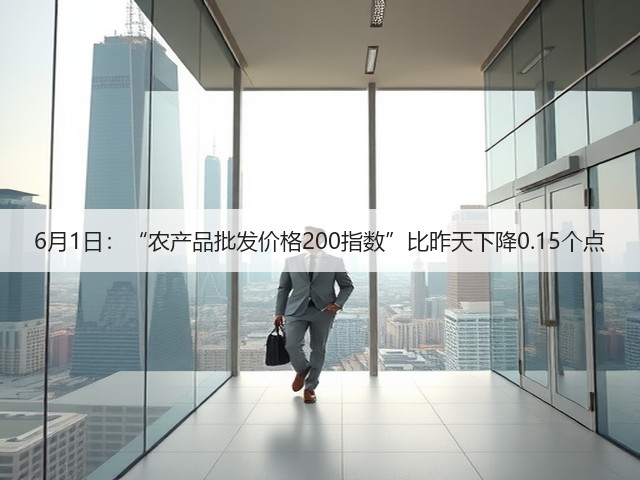 6月1日：“农产品批发价格200指数”比昨天下降0.15个点(图2)