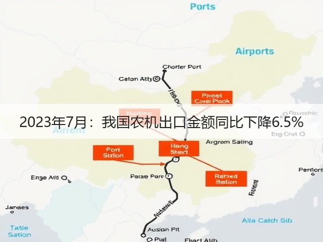 2023年7月：我国农机出口金额同比下降6.5%(图1)