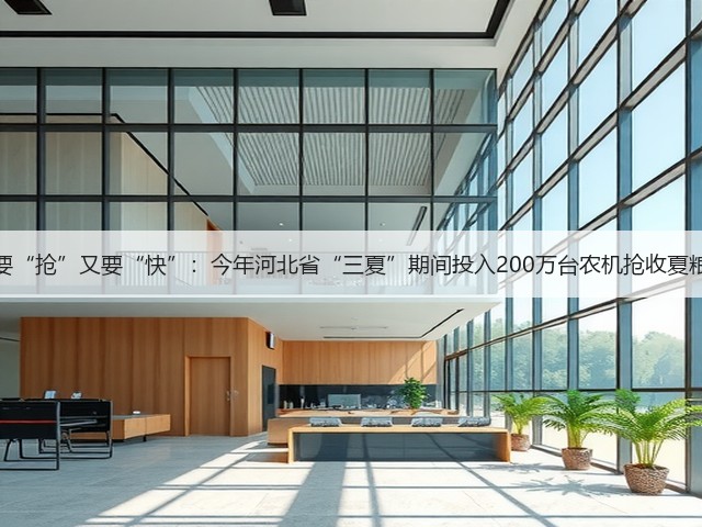 要“抢”又要“快”:今年河北省“三夏”期间投入200万台农机抢收夏粮(图3) 要“抢”又要“快”:今年河北省“三夏”期间投入200万台农机抢收夏粮(图3)