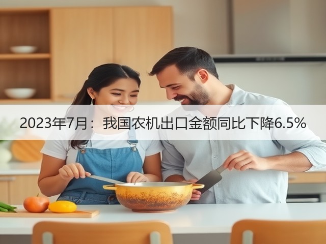 2023年7月：我国农机出口金额同比下降6.5%(图1)