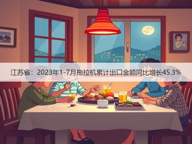 江苏省：2023年1-7月拖拉机累计出口金额同比增长45.3%(图2)