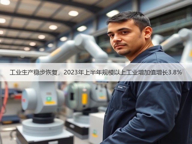 工业生产稳步恢复，2023年上半年规模以上工业增加值增长3.8%(图1)