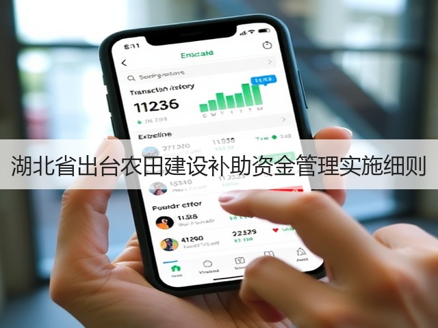 湖北省出台农田建设补助资金管理实施细则(图1)