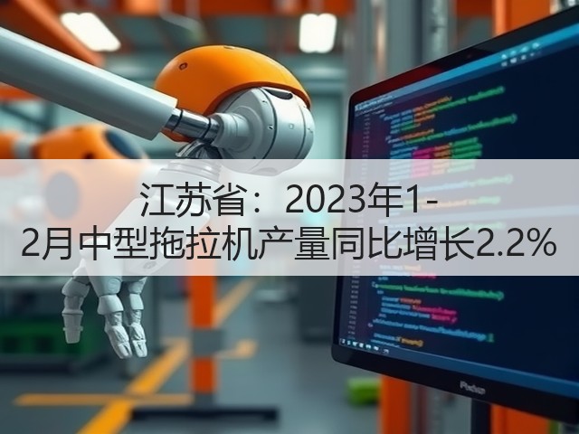 江苏省:2023年1-2月中型拖拉机产量同比增长2.2%(图1) 江苏省:2023年1-2月中型拖拉机产量同比增长2.2%(图1)