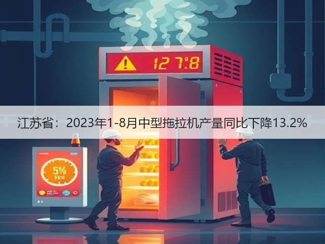 江苏省:2023年1-8月中型拖拉机产量同比下降13.2%(图2) 江苏省:2023年1-8月中型拖拉机产量同比下降13.2%(图2)