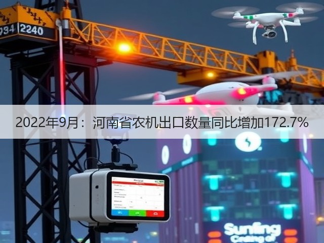 2022年9月：河南省农机出口数量同比增加172.7%(图2)