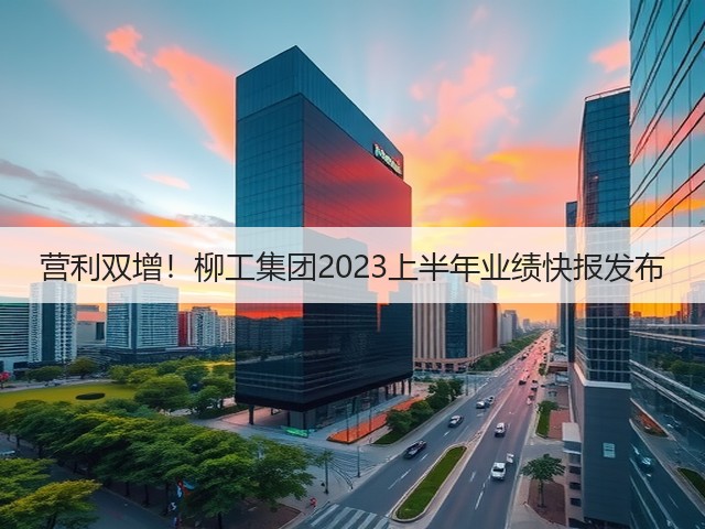 营利双增！柳工集团2023上半年业绩快报发布(图1)