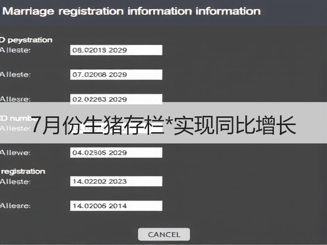 7月份生猪存栏*实现同比增长(图3) 7月份生猪存栏*实现同比增长(图3)