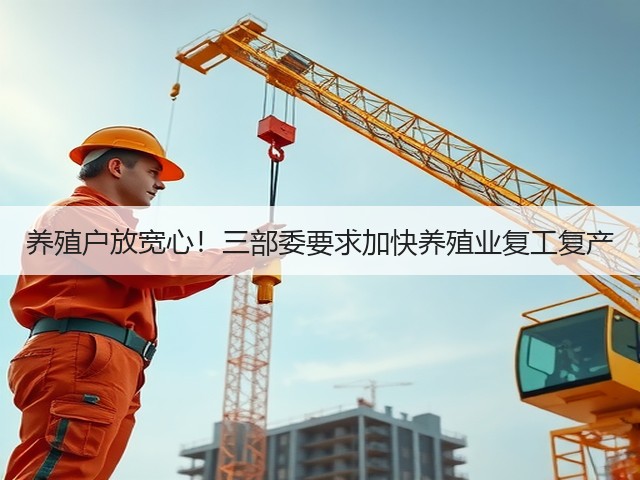 养殖户放宽心!三部委要求加快养殖业复工复产(图1) 养殖户放宽心!三部委要求加快养殖业复工复产(图1)